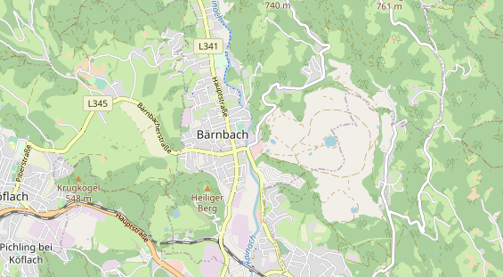 Destinazione dell'escursione sulla carta