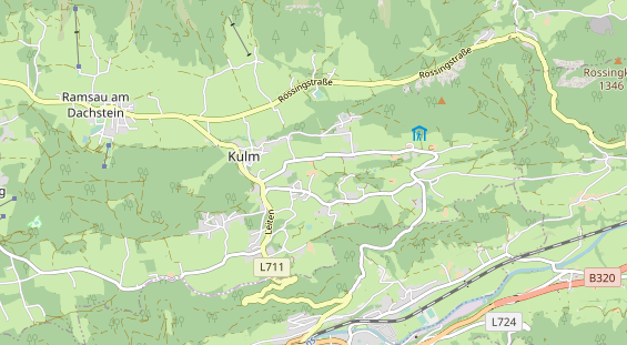 Excursiebestemming op kaart