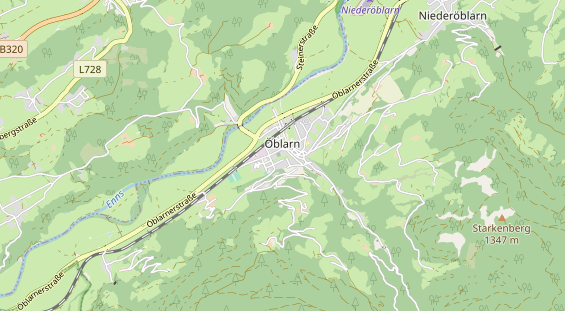 Excursiebestemming op kaart