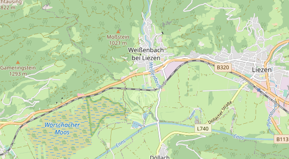 Destinazione dell'escursione sulla carta