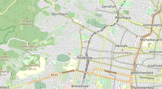 Excursiebestemming op kaart