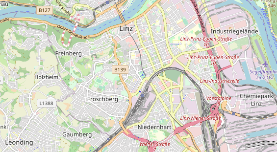 Excursiebestemming op kaart