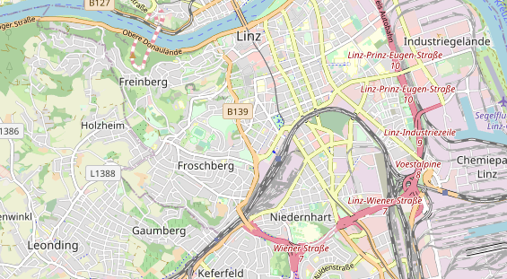 Excursiebestemming op kaart