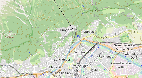 Excursiebestemming op kaart