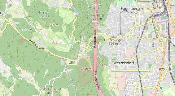 Excursiebestemming op kaart