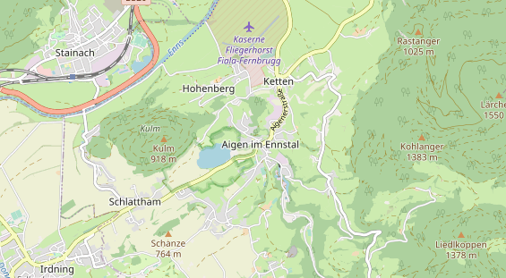 Destination d'excursion sur la carte