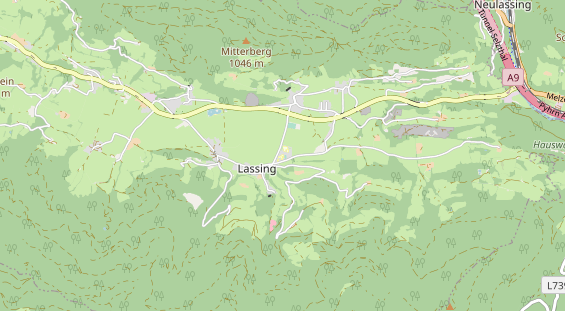 Destinazione dell'escursione sulla carta