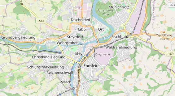 Destinazione dell'escursione sulla carta