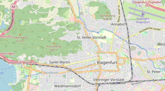 Excursiebestemming op kaart