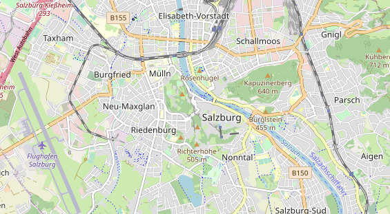 Excursiebestemming op kaart