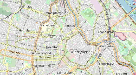 Excursiebestemming op kaart