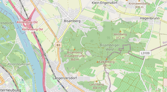 Excursiebestemming op kaart