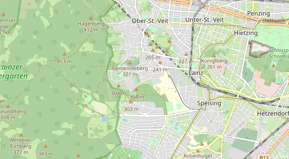 Destinazione dell'escursione sulla carta