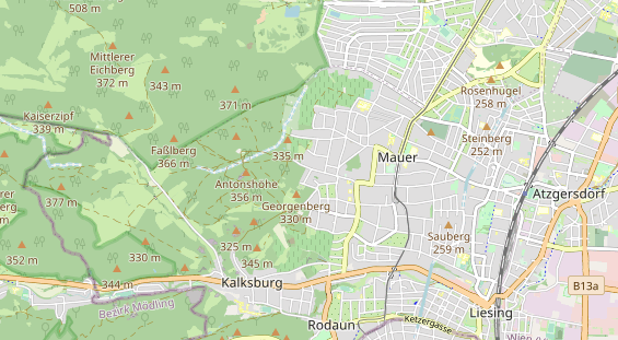 Destinazione dell'escursione sulla carta