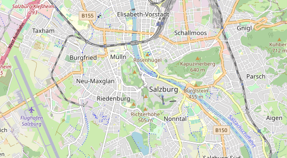 Excursiebestemming op kaart