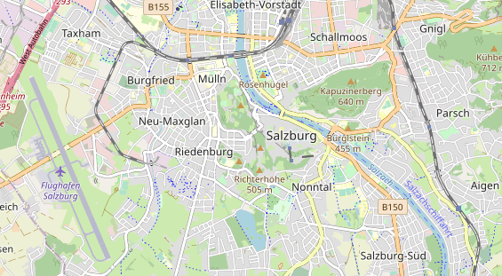 Excursiebestemming op kaart