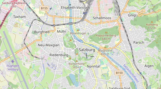 Excursiebestemming op kaart