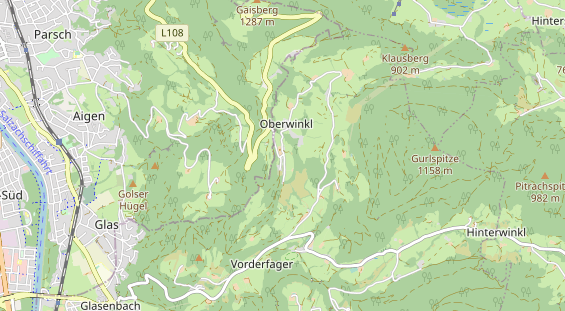 Excursiebestemming op kaart