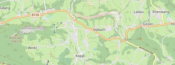 Excursiebestemming op kaart