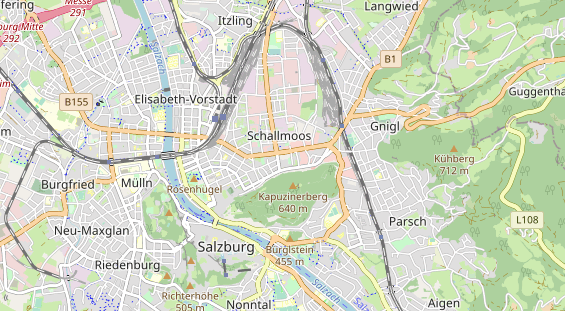 Excursiebestemming op kaart