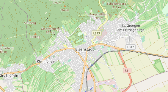 Excursiebestemming op kaart