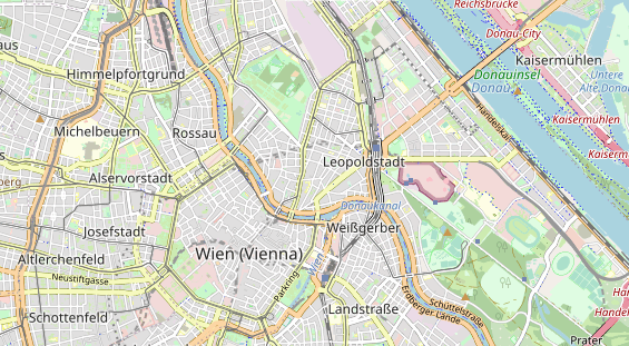 Excursiebestemming op kaart