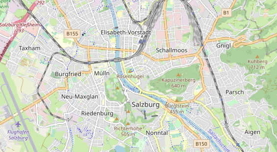 Excursiebestemming op kaart