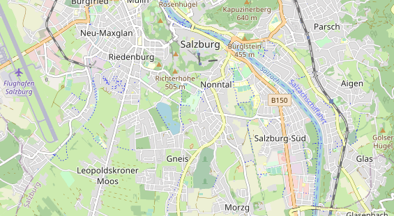 Excursiebestemming op kaart