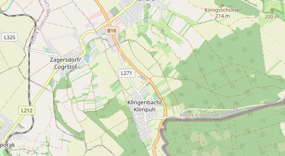 Excursiebestemming op kaart