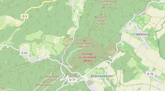 Excursiebestemming op kaart