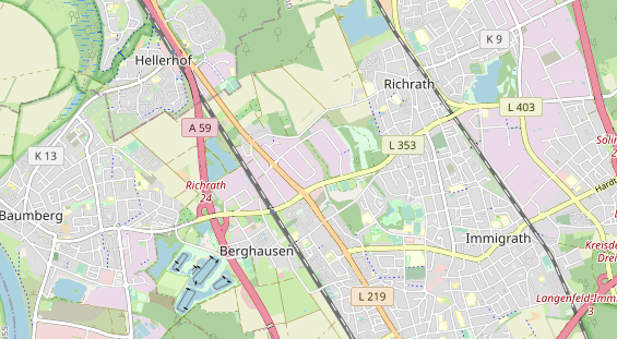 Excursiebestemming op kaart