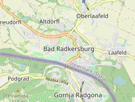 Destinazione dell'escursione sulla carta