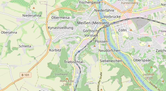 Destinazione dell'escursione sulla carta