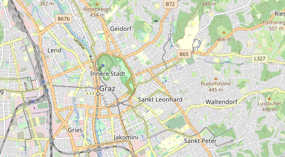 Excursiebestemming op kaart