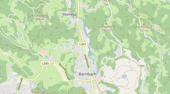 Excursiebestemming op kaart