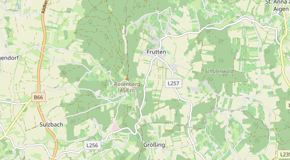 Excursiebestemming op kaart