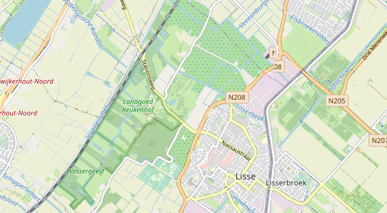 Excursiebestemming op kaart