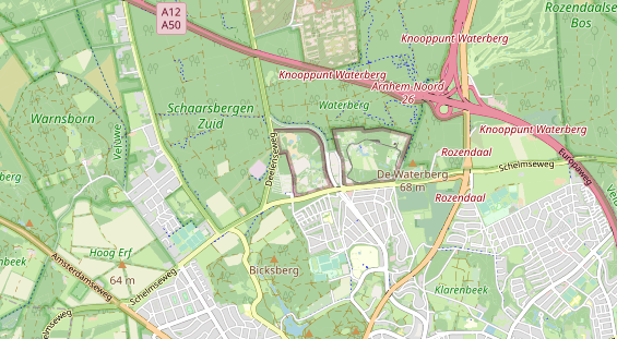 Destinazione dell'escursione sulla carta