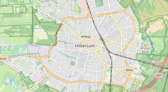 Excursiebestemming op kaart