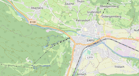 Excursiebestemming op kaart