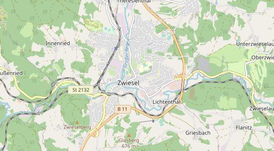 Excursiebestemming op kaart