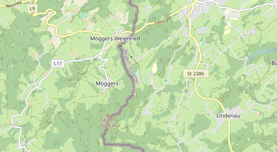 Destinazione dell'escursione sulla carta