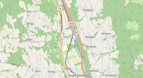 Destinazione dell'escursione sulla carta