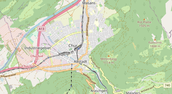 Destinazione dell'escursione sulla carta