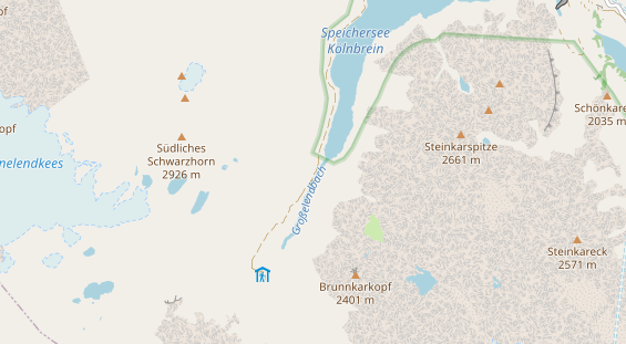 Destination d'excursion sur la carte