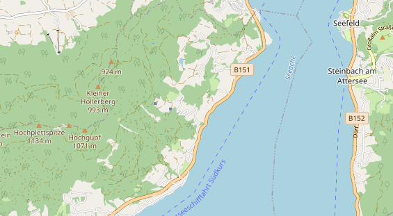 Destination d'excursion sur la carte