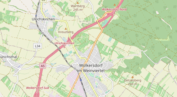 Destinazione dell'escursione sulla carta