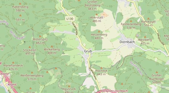 Excursiebestemming op kaart