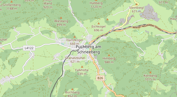 Destination d'excursion sur la carte