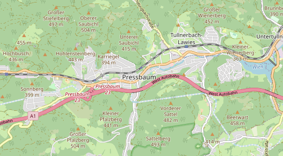 Destinazione dell'escursione sulla carta